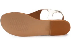 Zehentrenner|Sandalen|Horsch Schuhe Zehentrenner in Untergrößen Gold