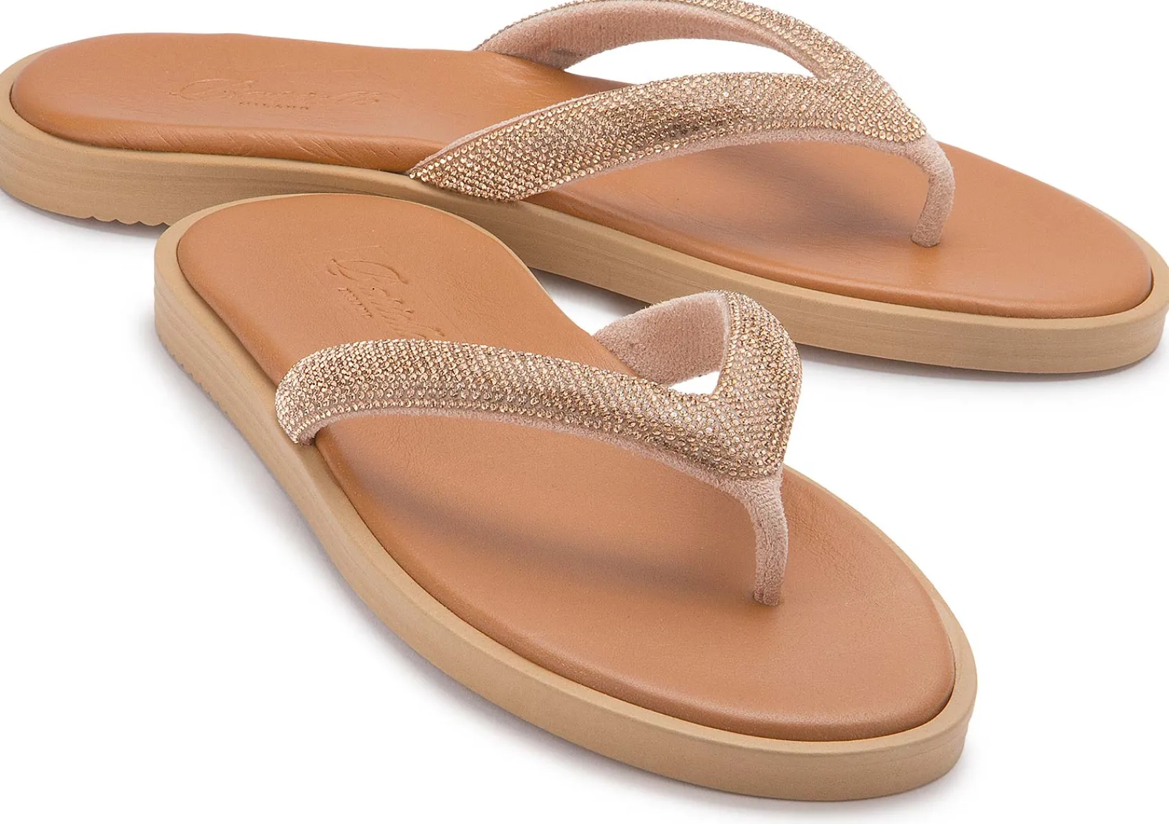 Zehentrenner|Sandalen|Horsch Schuhe Zehentrenner in Untergrößen Gold