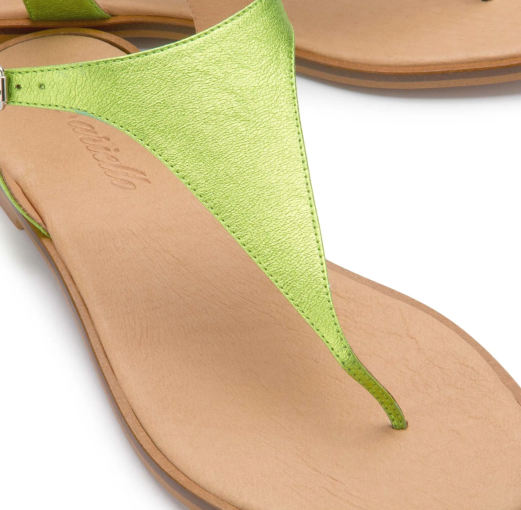 Zehentrenner|Sandalen|Horsch Schuhe Zehentrenner in Untergrößen Grün